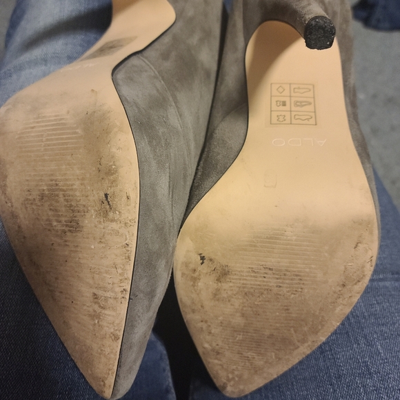 Aldo suede ankle bootie w/zipper size 8 - Picture 7 of 9